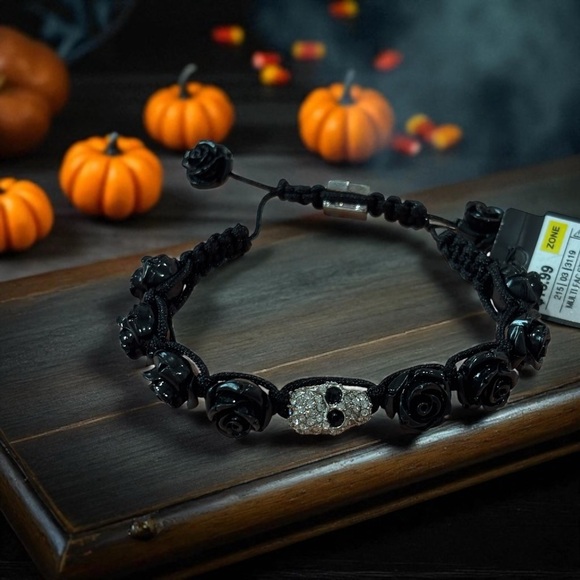 🖤 Rolf Bleu™ Skull & Rose Bracelet 🖤 - Picture 1 of 6